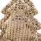 Sequin Stars and Trees Plush Christmas Ornaments - 4" - Gold - Set of 4